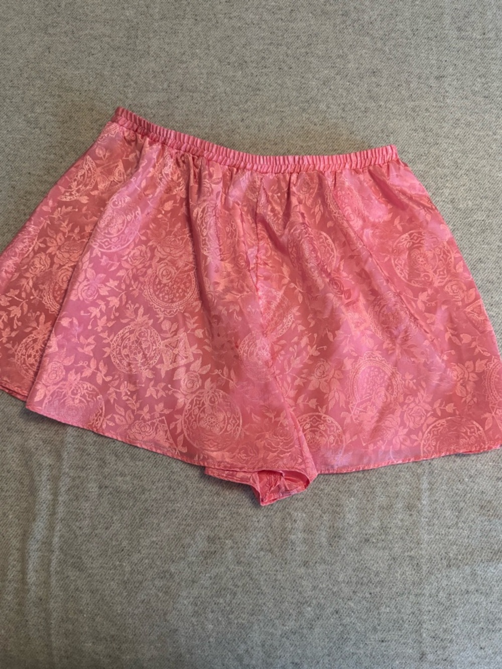Victoria's Secret Gold Label Floral Satin Sleep Shorts